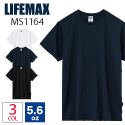 ライフマックスLIFEMAX/5.6ozリサイクルポリエステルTシャツ/抗菌加工/MS1164/2022SS