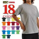 クロスCROSS/4.4ozレギュラーコットン半袖無地Tシャツ/カラー